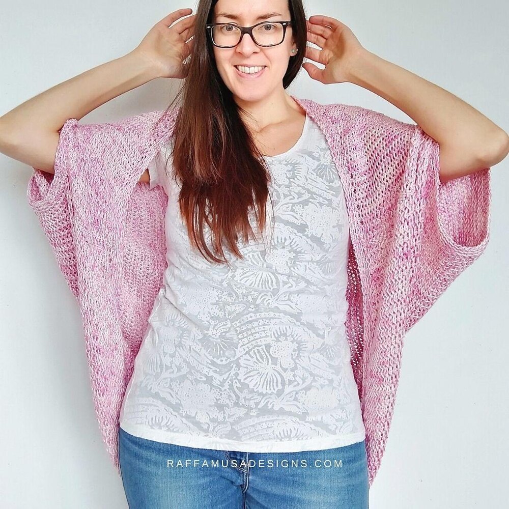 Tunisian Cocoon Shrug Crochet pattern by RaffamusaDesigns LoveCrafts