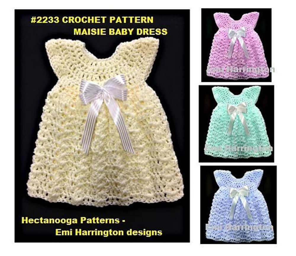 Red heart free crochet baby hot sale dress patterns