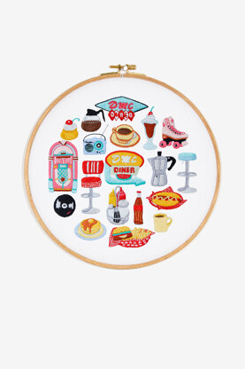 DMC American Diner Embroidery Pattern - PAT2052 - Downloadable PDF