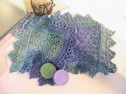 Shetland Bead washcloth An Intro to Lace pattern