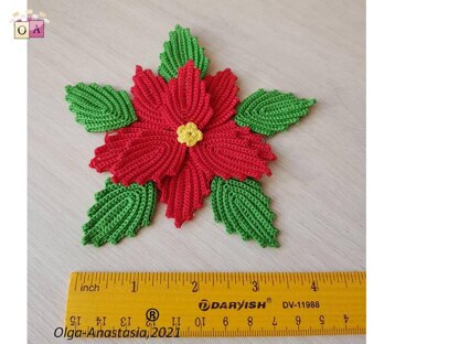 Poinsettia doily