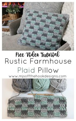 Rustic Farmhouse Plaid Pillow