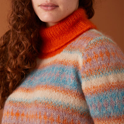 Fran Fairisle Sweater - Jumper Knitting Pattern for Women in Debbie Bliss