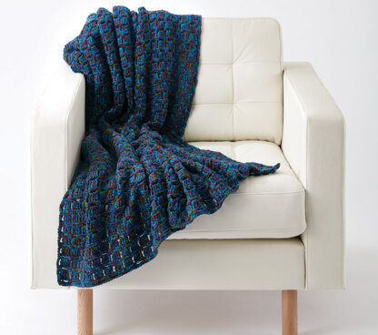 Tiles in Style Crochet Blanket in Caron Jumbo - Downloadable PDF