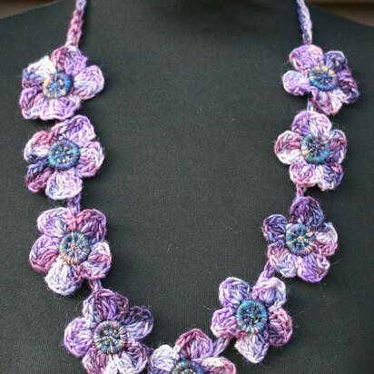 Violet Flower Necklace