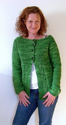 Green Leaf Strickjacke