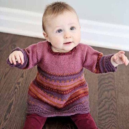 Rosie Baby Dress in Knit One Crochet Too Sebago - 2136