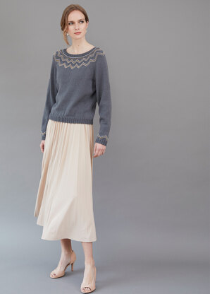Billie Sweater - Knitting Pattern For Women in Debbie Bliss Rialto 4 Ply