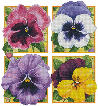 Pretty Pansies (Crop) - #13884-PFLD