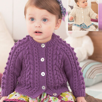 Girl's Cardigans in Sirdar Snuggly DK 50g - 1477 - Downloadable PDF