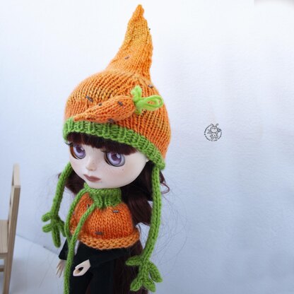 Carrot hat for Blythe