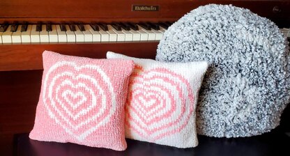 Radiating Heart Pillow