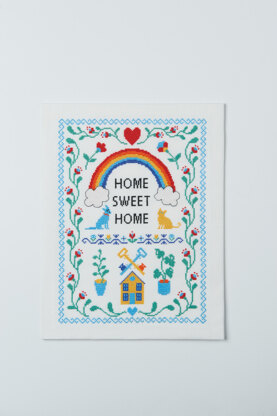 Wool and the Gang Home Sweet Home Cross Stitch Kit - 16cm x 23cm