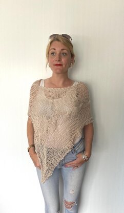 Delicate Cable Poncho