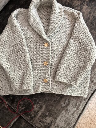 Cardi for granddaughter with special buttons