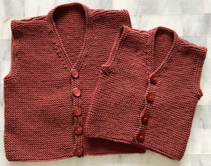 Another Little and Large waistcoat set for my grandsons