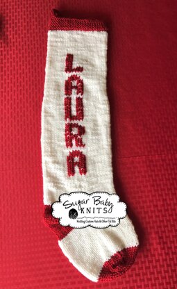 Monogrammed Knit Christmas Stocking