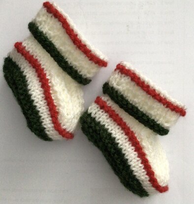 Christmas Twist Baby Booties