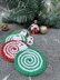 Crochet Coasters Candy spiral Pattern, Crochet Christmas ornament