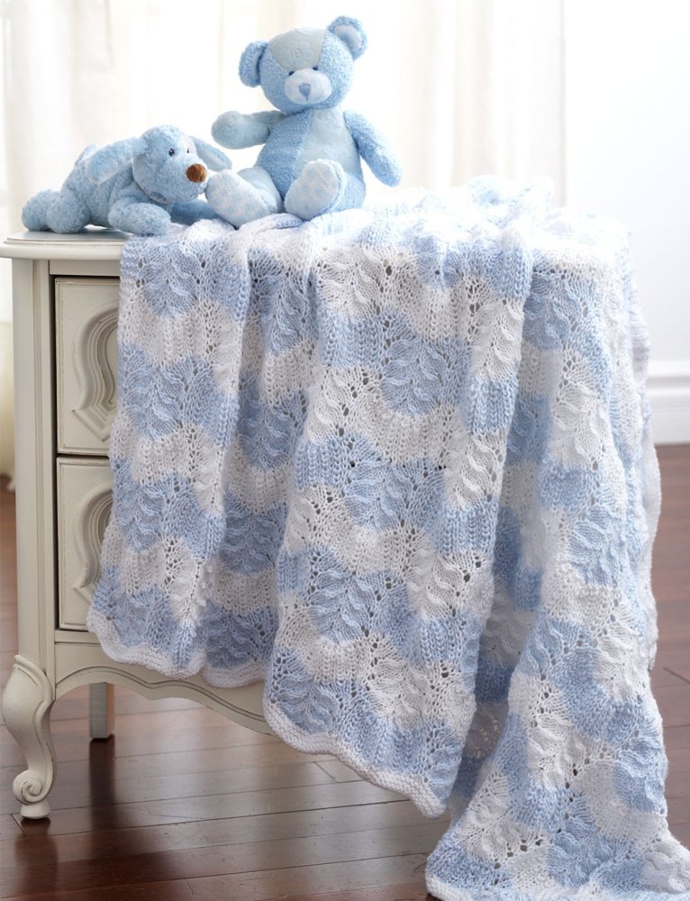 Feather and fan baby best sale blanket pattern