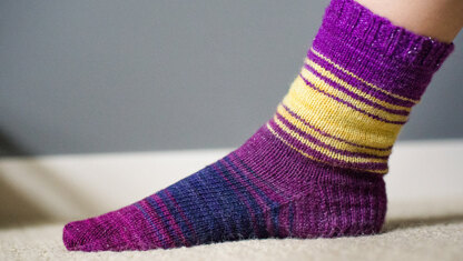 Evo Socks in SweetGeorgia Glitterati Sock - Downloadable PDF