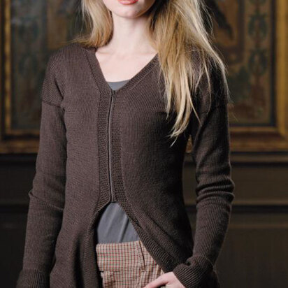 Ashley Cardigan in Adriafil Genziana