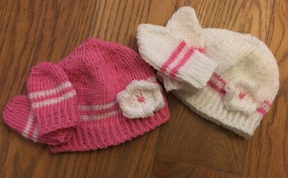 Hat and mitten set