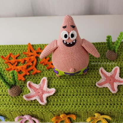 Starfish Shenanigans Amigurumi Pattern – Chibi Pink Star Plush | Cute Crochet PDF Pattern