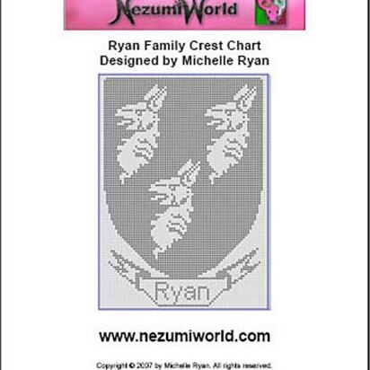 Ryan Family Crest Chart (Uses American Crochet Terms)