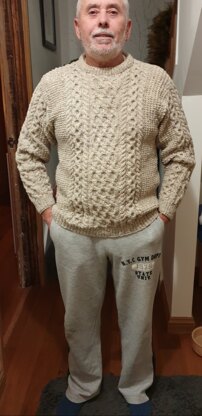 Mens aran jumper