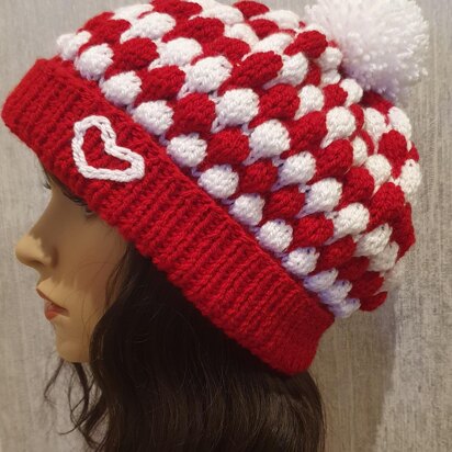 Sweet Heart #1 Slouch Hat in Aran - knitting pattern