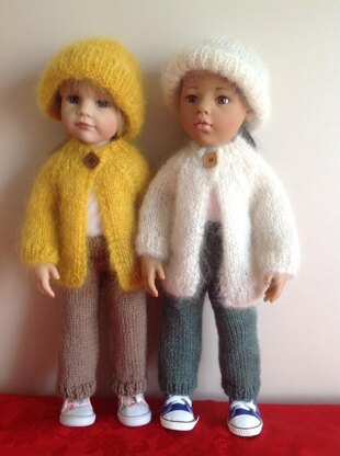 Mohair Jacket, Hat and trousers for 18" Doll