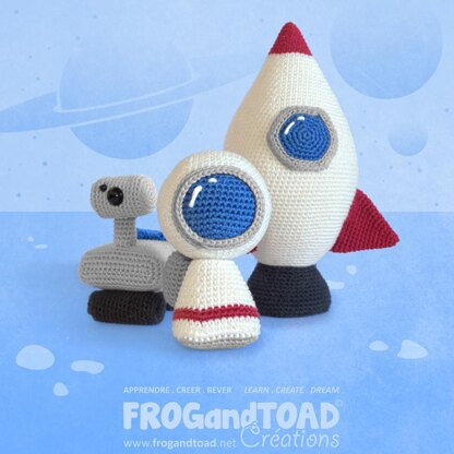 CHIBI - Space Travel Astronaut Rocket Rover / Voyage Spatial Spationaute Fusée Espace - Amigurumi FROGandTOAD Créations