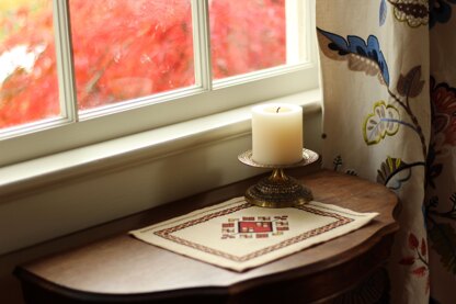 Avlea Folk Embroidery Anatolian Argyle Table Mat - Downloadable PDF