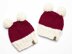 Santa Double Pom Christmas Hat