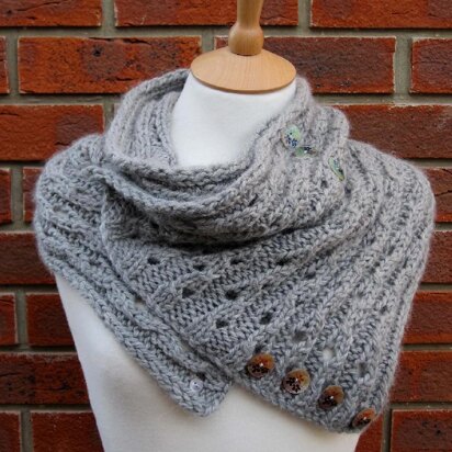 Rib Lace Scarf/Cowl