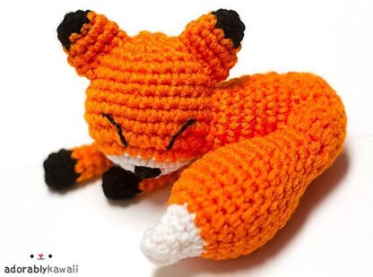 Mini Sleepy Fox Amigurumi