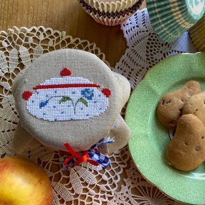 Anchor Embroidered Jar Lid - Tureen - ANC003-141 - Downloadable PDF