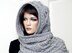 Marit - Hooded scarf with cables and nubs