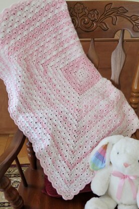 Whispers in Shell Pink Baby Blanket