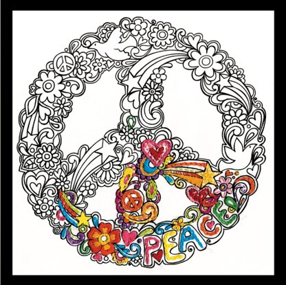 Design Works Peace Printed Embroidery Kit