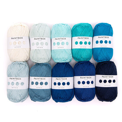 Paintbox Yarns Cotton DK 10 Ball Colour Pack - Chloe's blanket