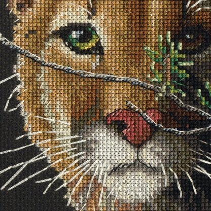 Dimensions In the Shadows Gold Petite Counted Cross Stitch Kit - 5in x 7in
