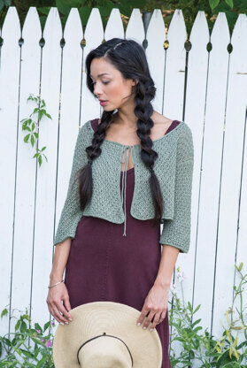 Sweetgrass Shrug in Berroco Modern Cotton DK - 3-9 - Downloadable PDF