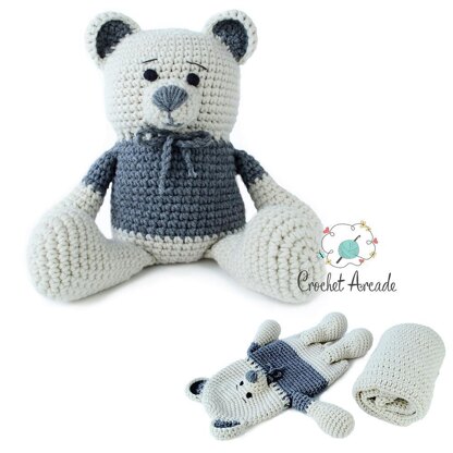 Cover and Play Polar Teddy Bear AmiBlanket