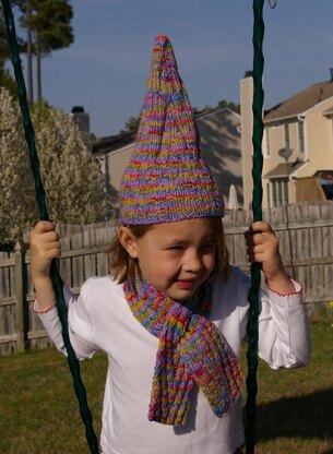 Peaks child's scarf and hat