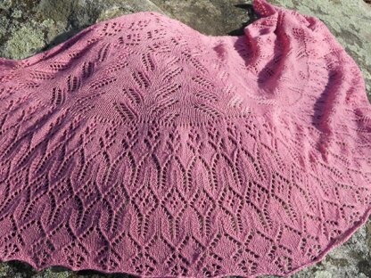 Raspberry Cream Pi Shawl