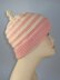 Stripe Topknot Beanie Hat