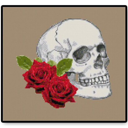 Skull and Roses - PDF Cross Stitch Pattern