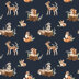 Forest Animals (Navy)